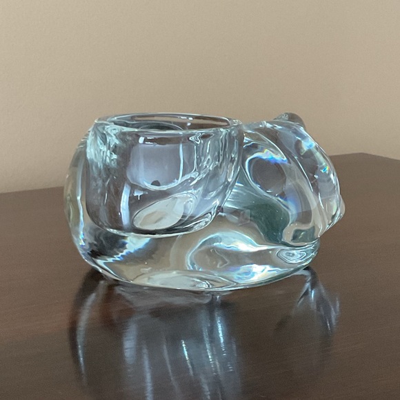 Curled Up Cat Votive Candle Holder - Picture 2 of 7